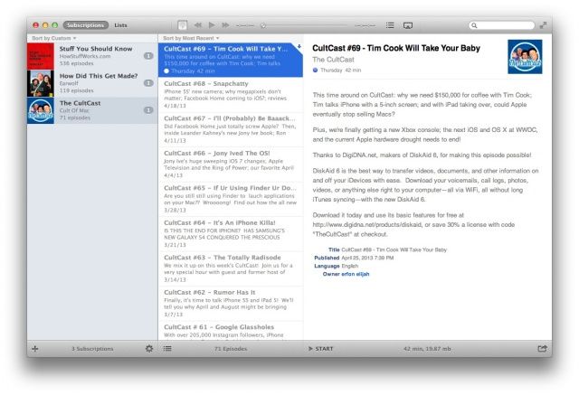 podcast app for mac